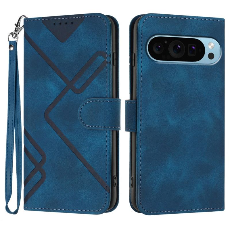 Peněženková Pouzdra Google Pixel 9 Pro Kryty Na Mobil Grafické Čáry