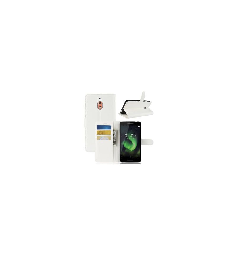Kožené Pouzdro Na Nokia 2.1 Stylový Kožený Držák Na Karty