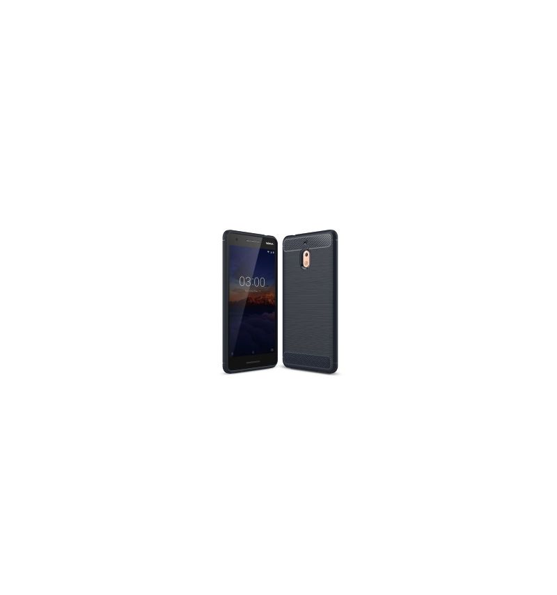 Kryt Na Nokia 2.1 Uhlíkový Kartáčovaný Gel