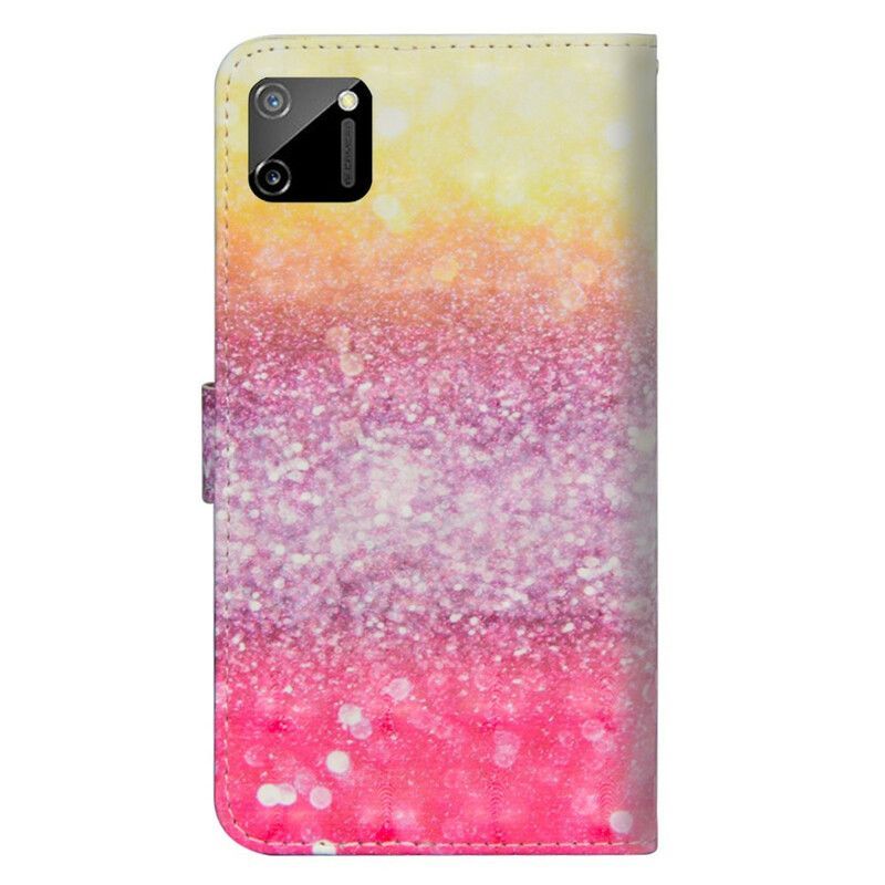 Flipové Pouzdro Na Realme C11 Magenta Glitter Gradient