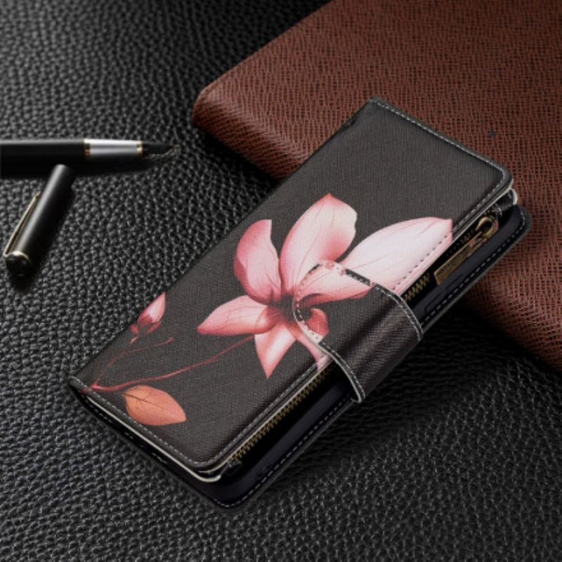 Kožené Pouzdro Na Realme C11 Květinová Kapsa Na Zip