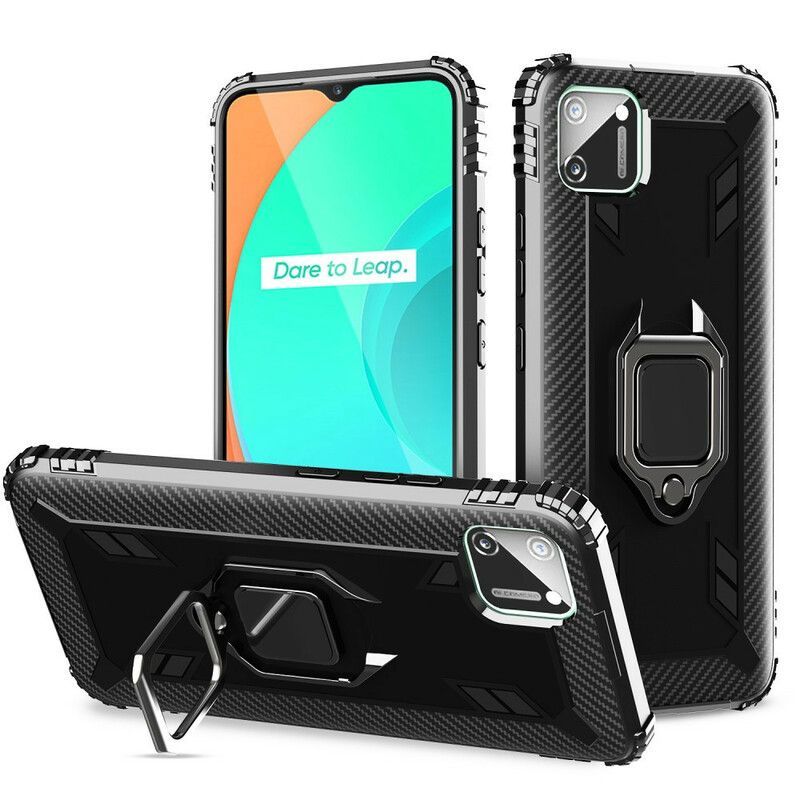 Kryty Na Mobil Na Realme C11 Kroužek A Uhlíkové Vlákno
