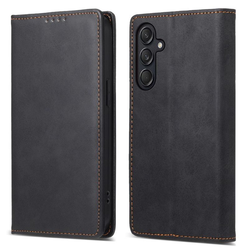 Kožené Pouzdro Folio Samsung Galaxy M55 5g Blokování Rfid A Magnetické Zavírání