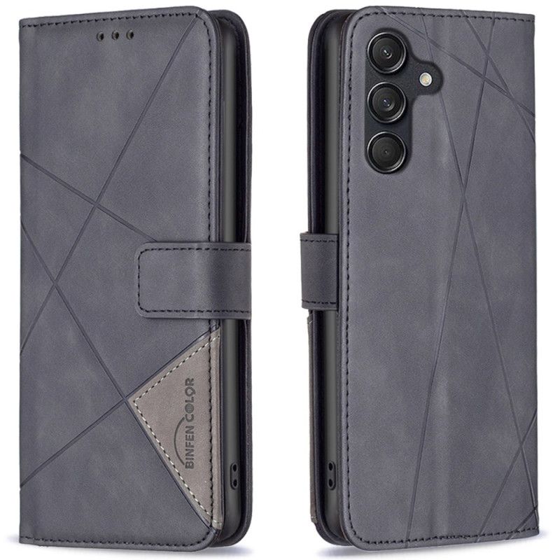Kožený Kryt Na Samsung Galaxy M55 5g Geometrie Binfen Color