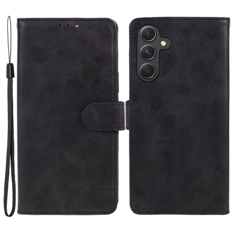 Kožený Kryt Na Samsung Galaxy M55 5g Textura Lýtka