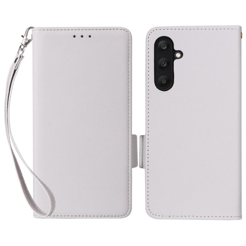 Kožený Kryt Samsung Galaxy M55 5g Jemnost S Popruhem