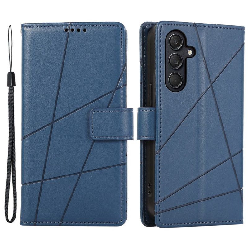 Kožený Kryt Samsung Galaxy M55 5g Páskové Čáry