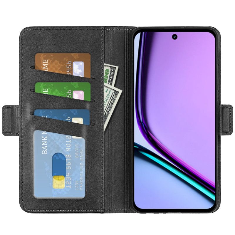 Kožený Kryt Realme C67 Dvojitá Spona