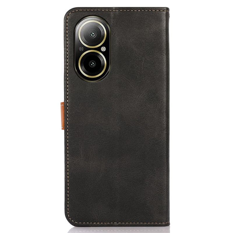 Kožený Kryt Realme C67 Zlatá Spona Khazneh