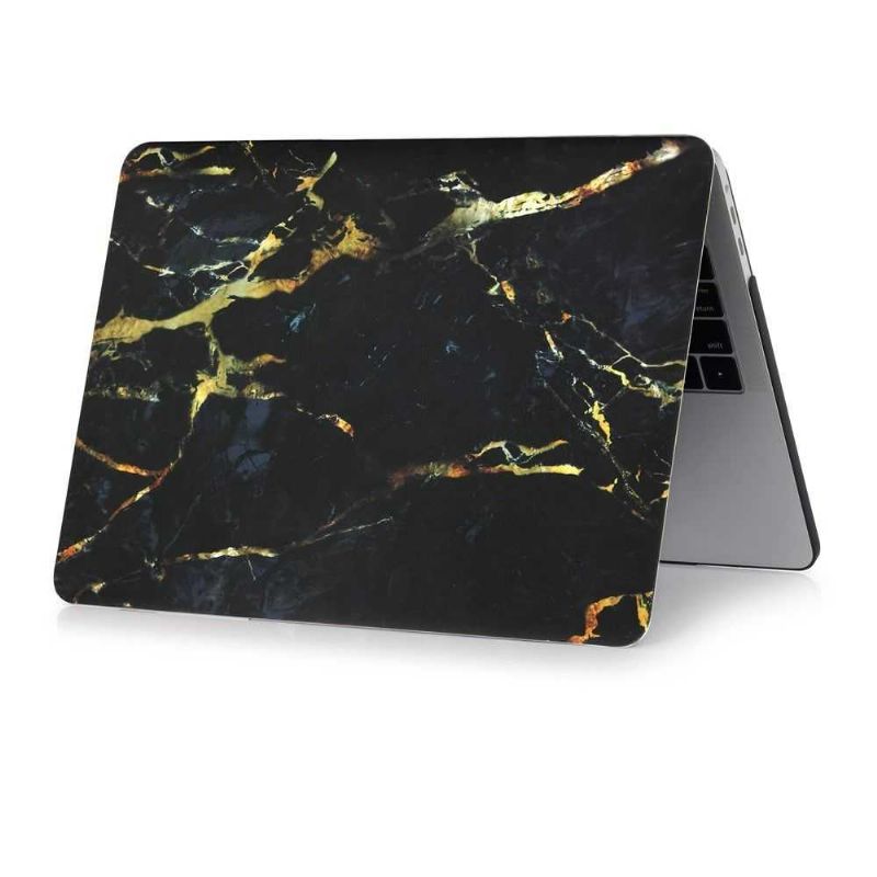 Pouzdro Na Macbook Pro 15 / Mramorová Dotyková Lišta - Černá / Zlatá
