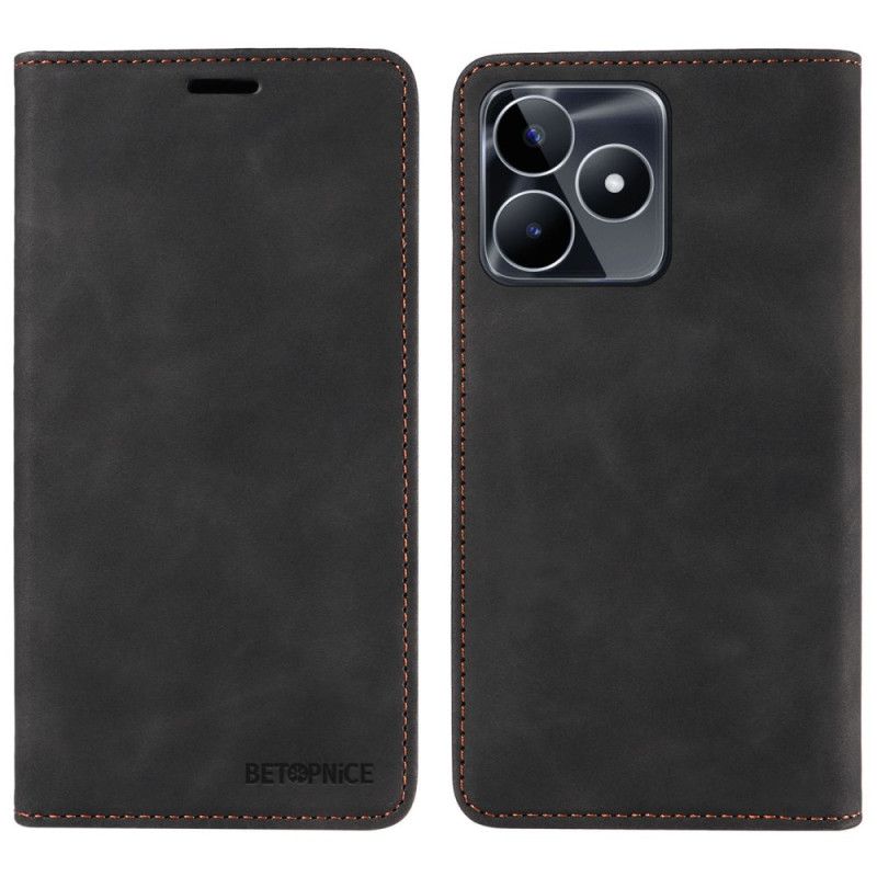 Kožené Pouzdro Realme C53 Kryty Na Mobil Rfid Blokovací Betopnice