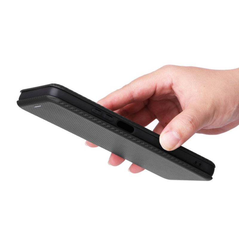 Kožené Pouzdro Realme C53 Uhlíkové Vlákno