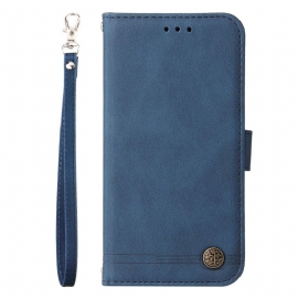 Kožený Kryt Realme C53 Nýt S Popruhem