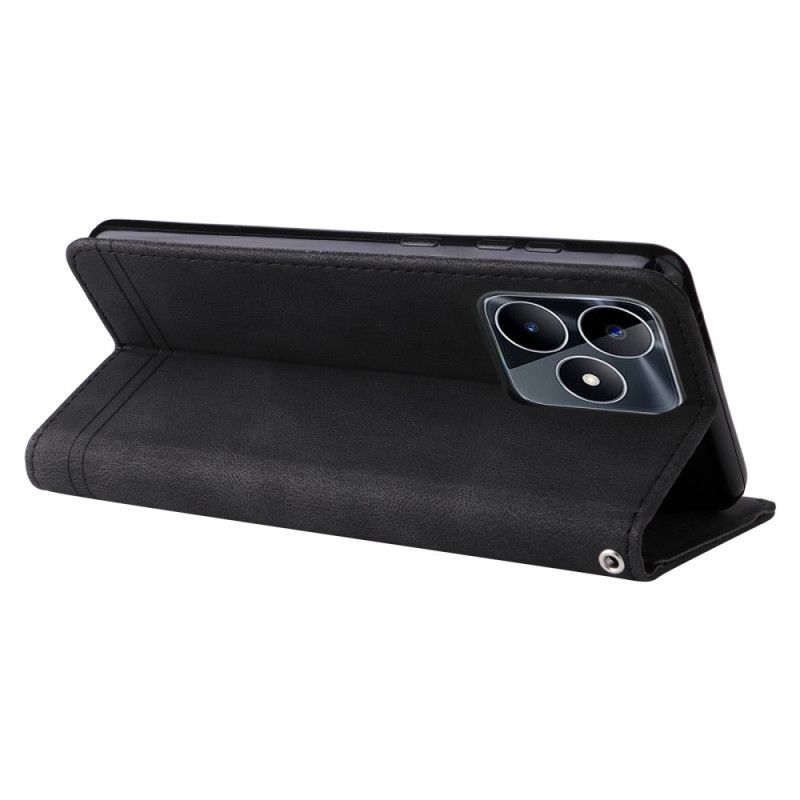 Kožený Kryt Realme C53 Nýt S Popruhem