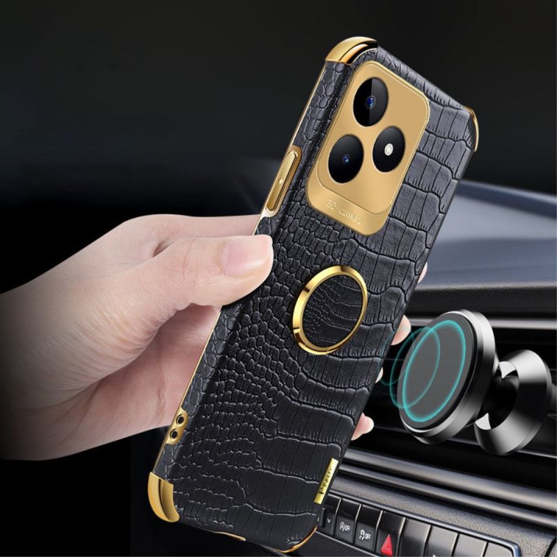 Kryt Realme C53 Držák Na Prsten S Krokodýlí Texturou