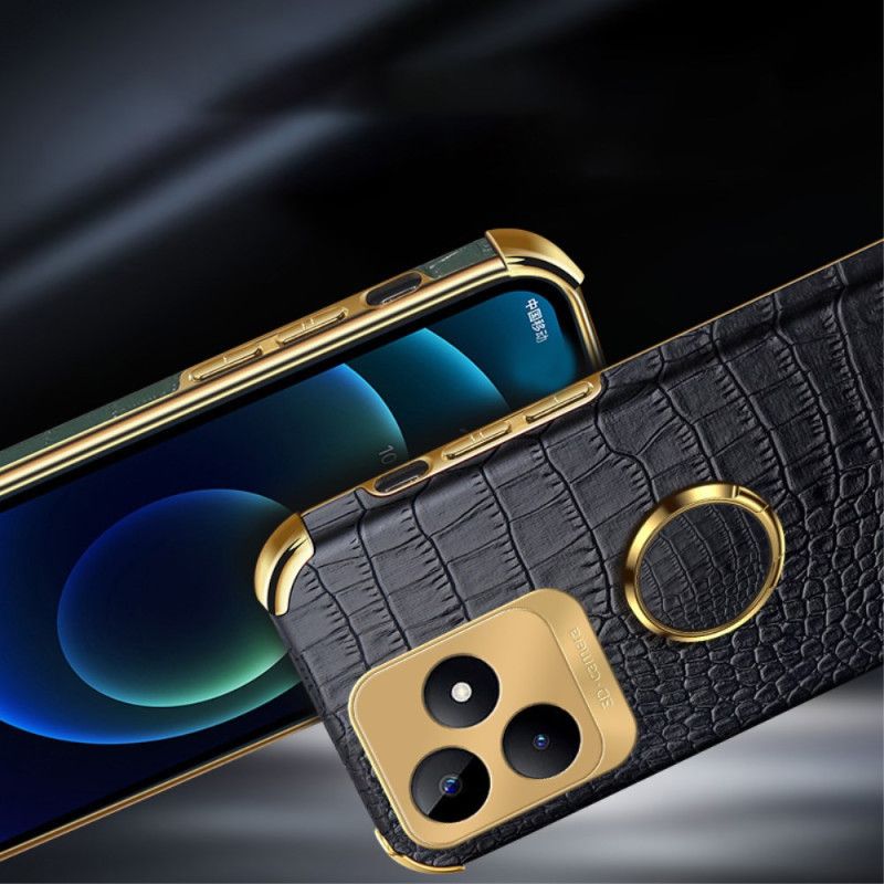 Kryt Realme C53 Držák Na Prsten S Krokodýlí Texturou