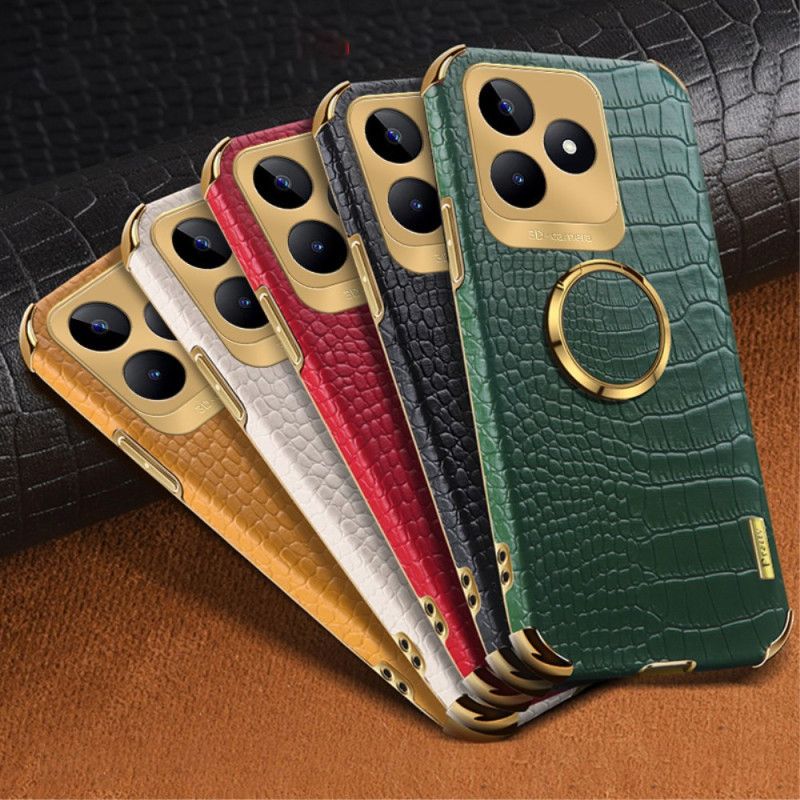 Kryt Realme C53 Držák Na Prsten S Krokodýlí Texturou