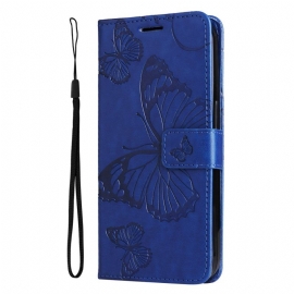 Peněženková Pouzdra Realme C53 Kryty Na Mobil Obří Motýli S Popruhem