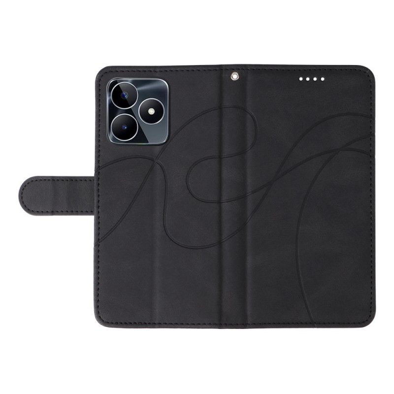 Peněženková Pouzdra Realme C53 Kryty Na Mobil Vlnité Linie