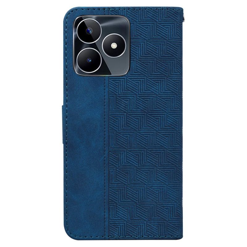 Peněženková Pouzdra Realme C53 Řemínek S Tkaným Vzorem