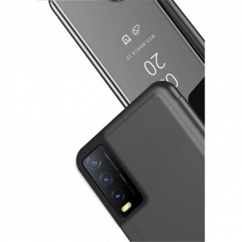 Kryty Na Mobil Na Vivo Y20s Zrcadlo A Umělá Kůže
