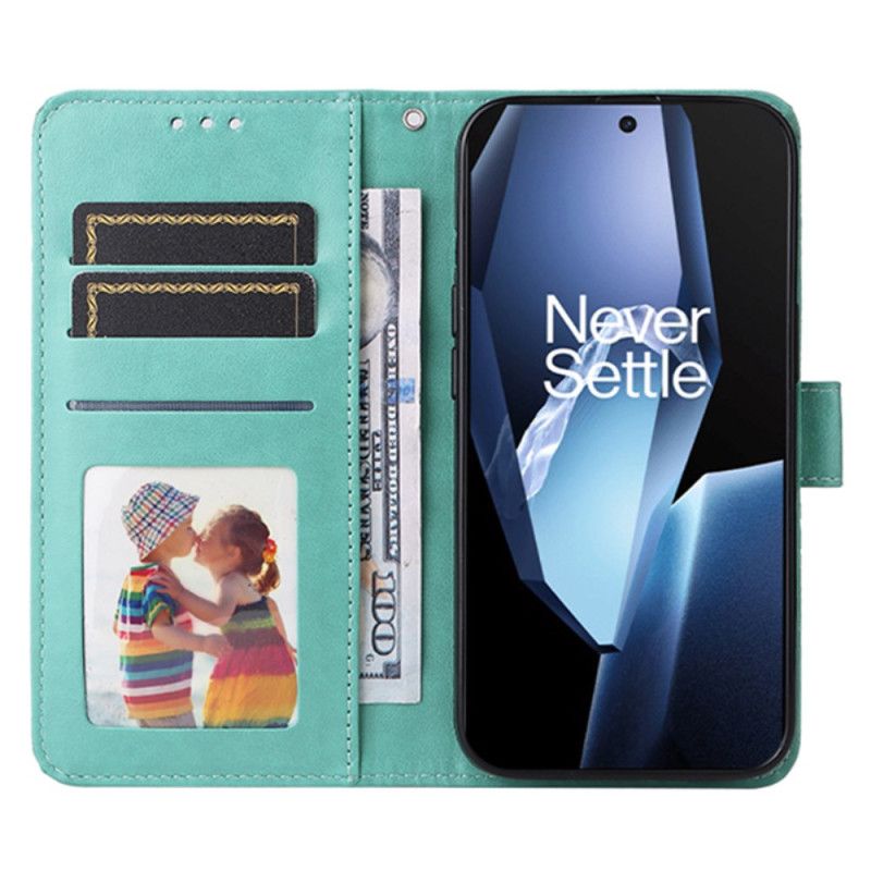 Kožený Kryt Na Oneplus 13r Slunečnicový Vzor