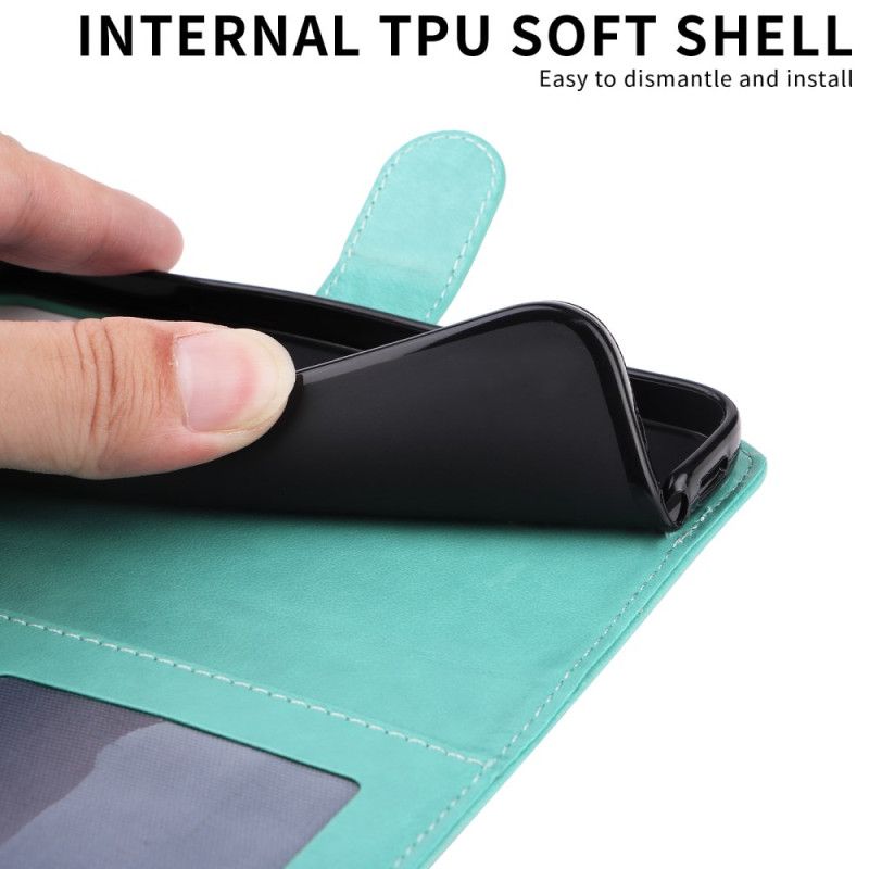 Kožený Kryt Na Oneplus 13r Slunečnicový Vzor