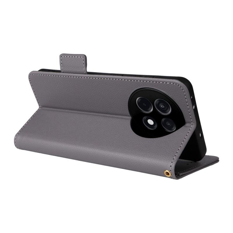 Kožený Kryt Na Oneplus 13r Textura Liči S Popruhem