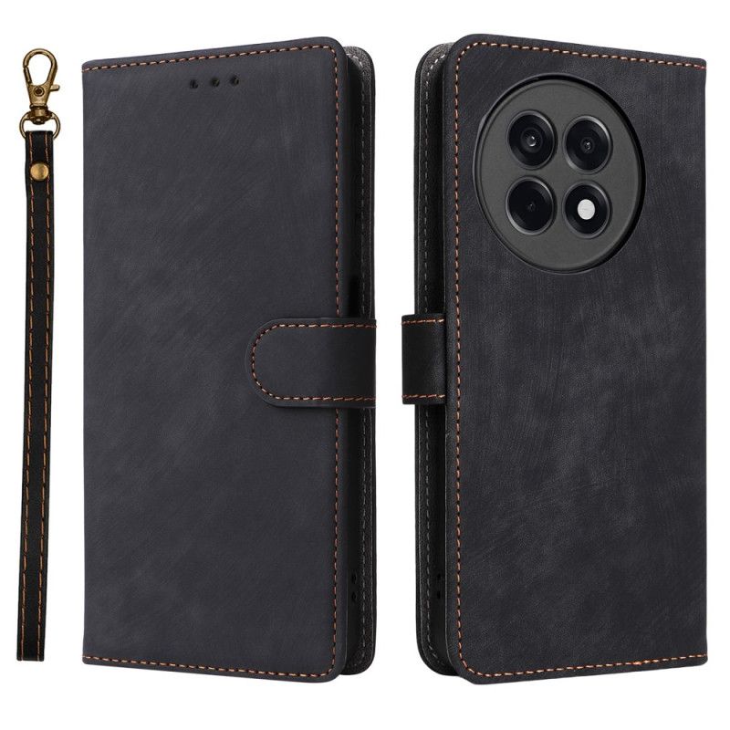 Kožený Kryt Oneplus 13r Kožený Efekt S Rfid Blokováním A Popruhem