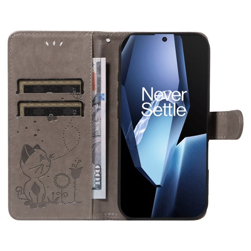 Kožený Kryt Oneplus 13r Kočka A Včela