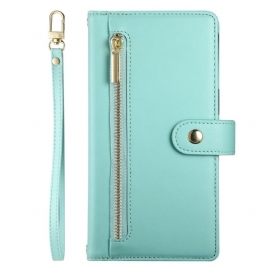 Kožený Kryt Oneplus 13r Peněženka Přes Rameno S Popruhem