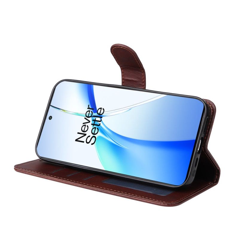 Kožený Kryt Oneplus 13r Řemínek S Efektem Obyčejné Kůže