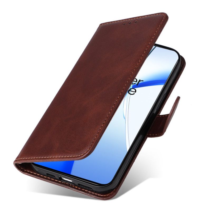 Kožený Kryt Oneplus 13r Řemínek S Efektem Obyčejné Kůže