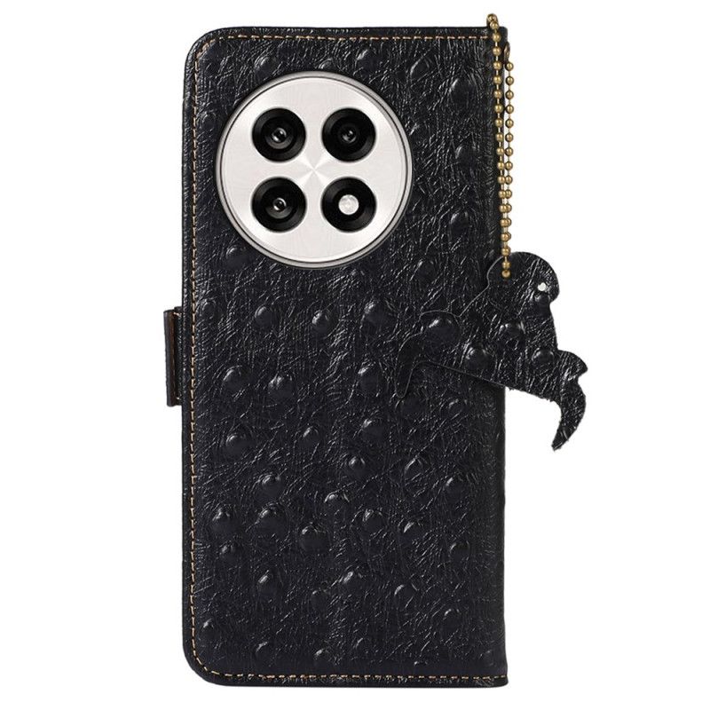 Peněženková Pouzdra Oneplus 13r Pštrosí Textura Kůže S Rfid Blokováním