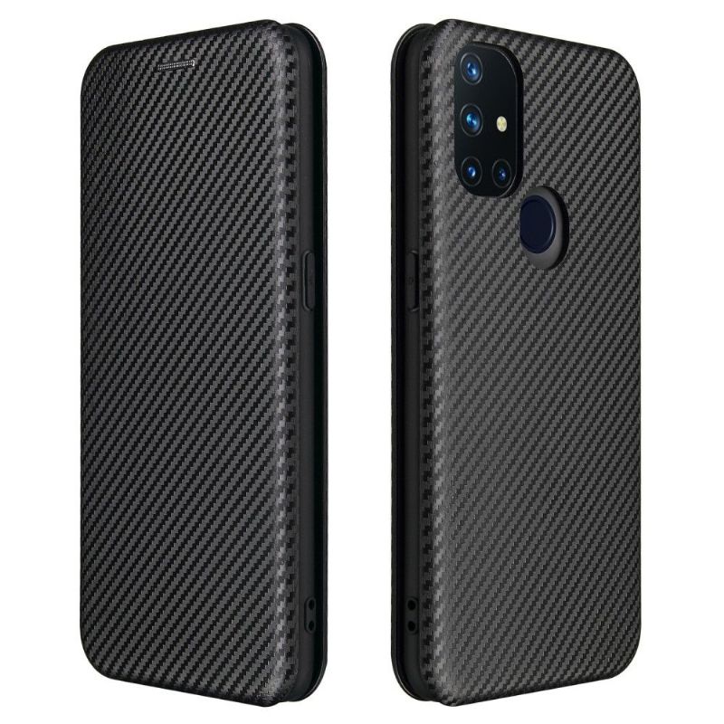 Flipové Pouzdro Na OnePlus Nord N10 Efekt Uhlíkových Vláken