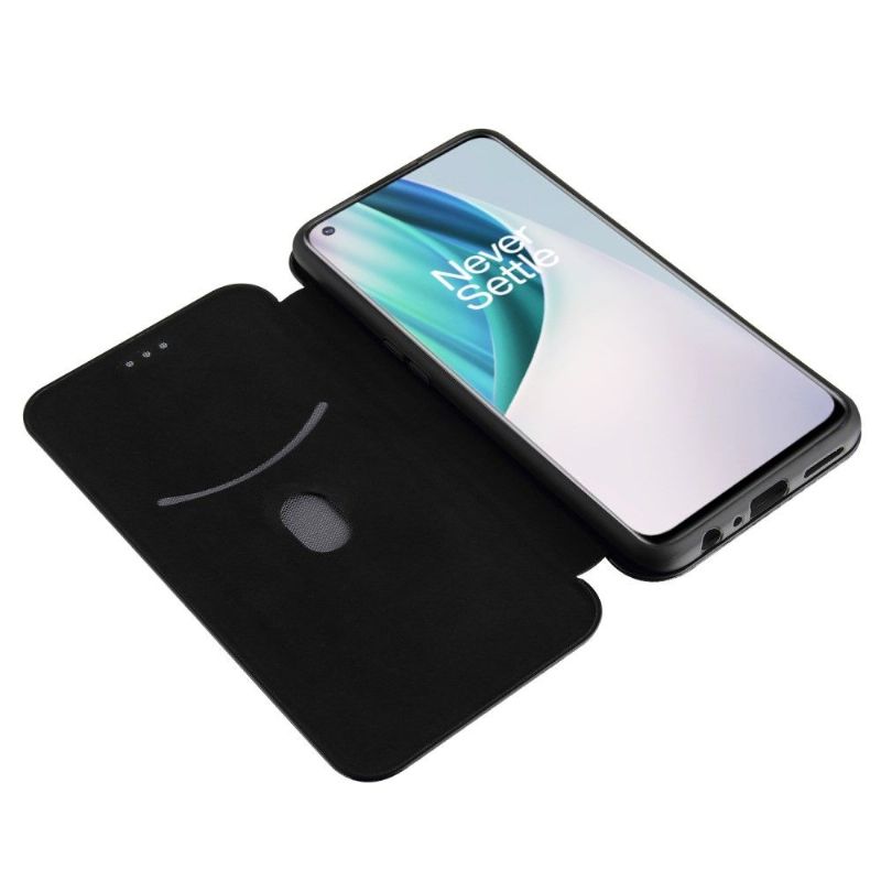 Flipové Pouzdro Na OnePlus Nord N10 Efekt Uhlíkových Vláken