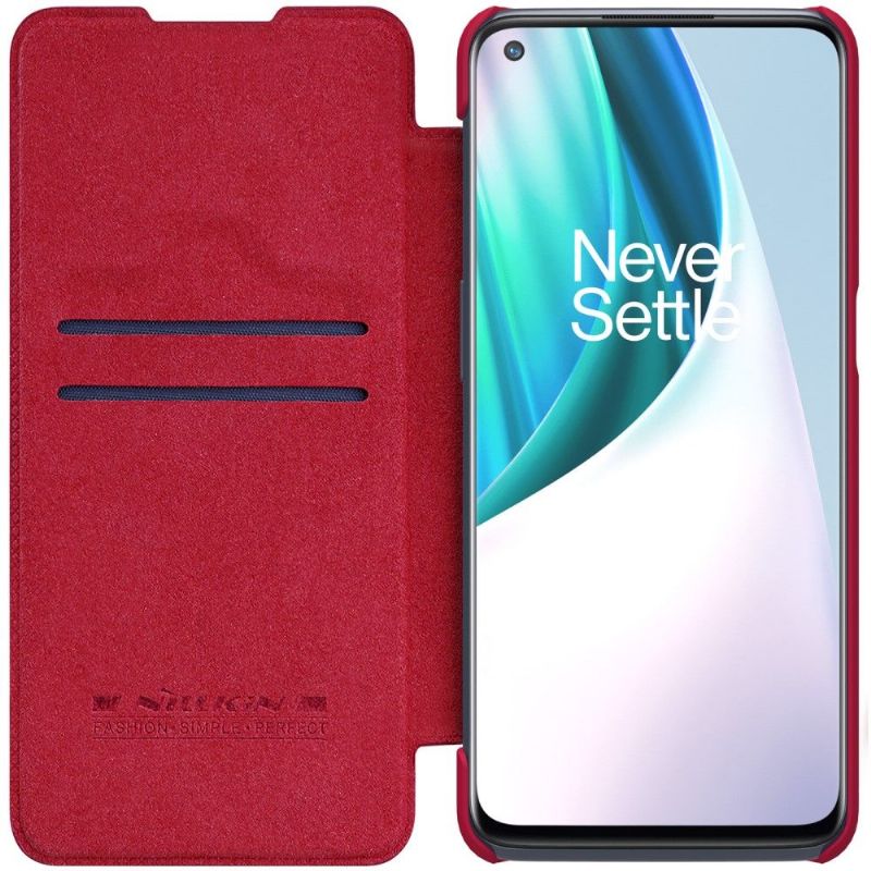 Flipové Pouzdro Na OnePlus Nord N10 Kožený Efekt Řady Qin