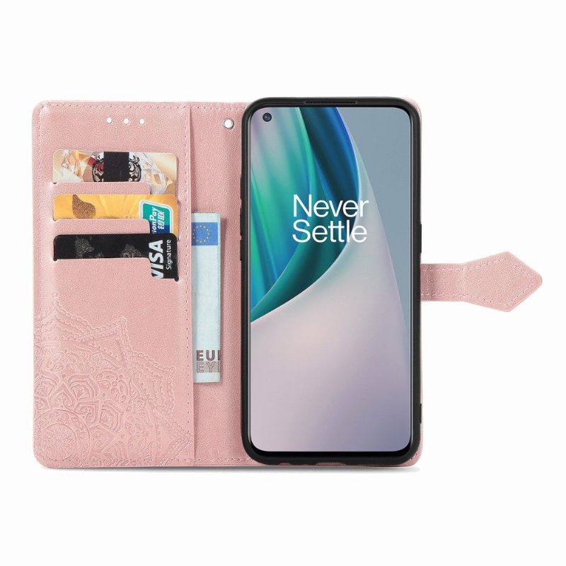 Flipové Pouzdro Na OnePlus Nord N10 Mandala Reliéf Z Umělé Kůže