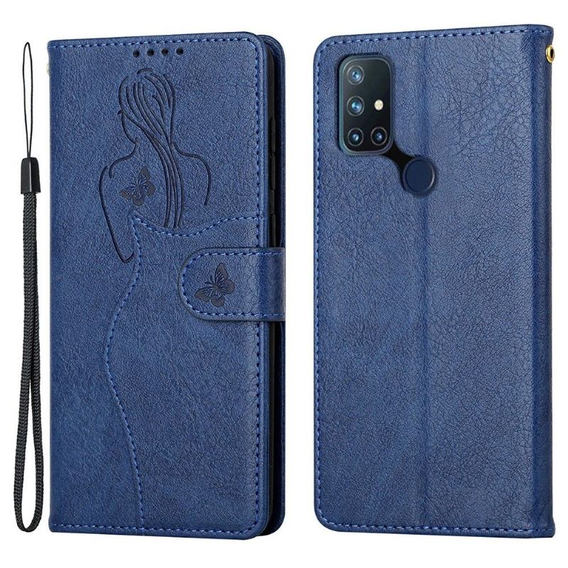 Flipové Pouzdro Na OnePlus Nord N10 Prémiová Ilustrační Dívka