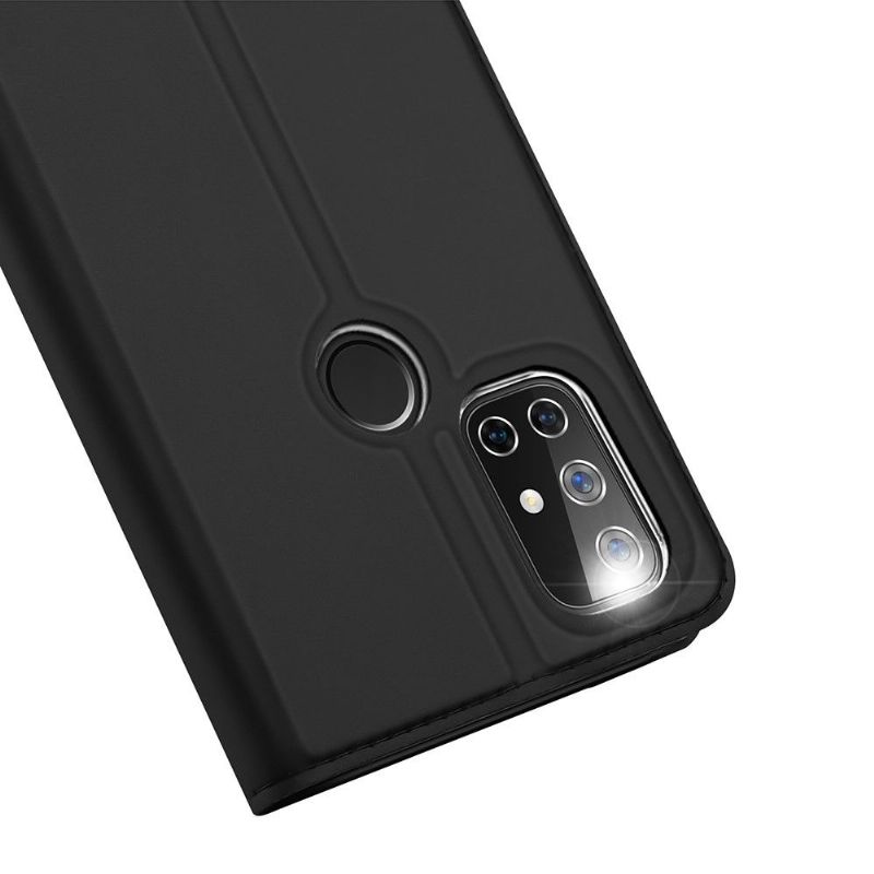 Kožené Pouzdro Na OnePlus Nord N10 Obchodní Saténový Efekt