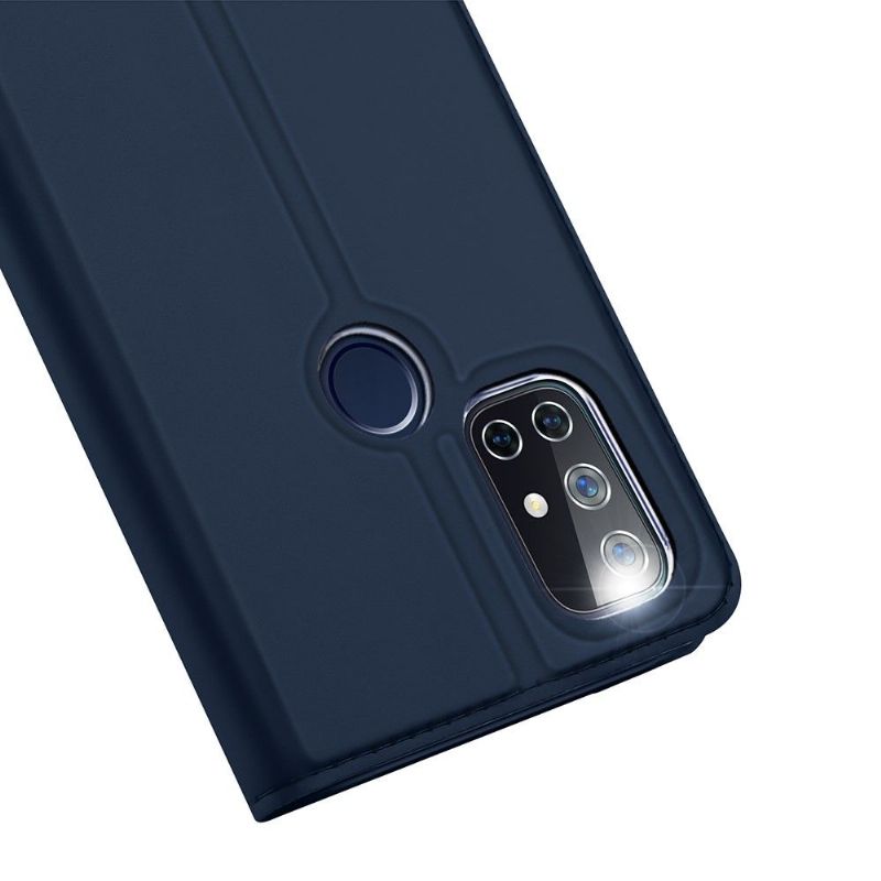 Kožené Pouzdro Na OnePlus Nord N10 Obchodní Saténový Efekt