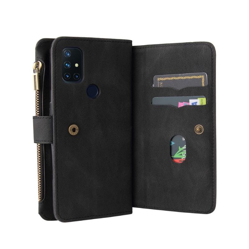 Kožené Pouzdro Na OnePlus Nord N10 Peněženkové Pouzdro Na Lana