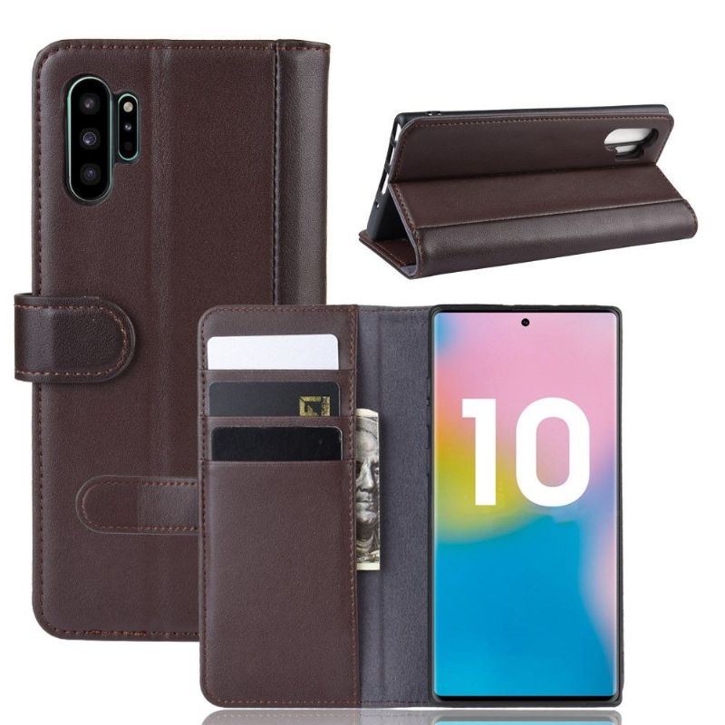 Flipové Pouzdro Na Samsung Galaxy Note 10+ / Note 10+ 5G Prémiová Kůže
