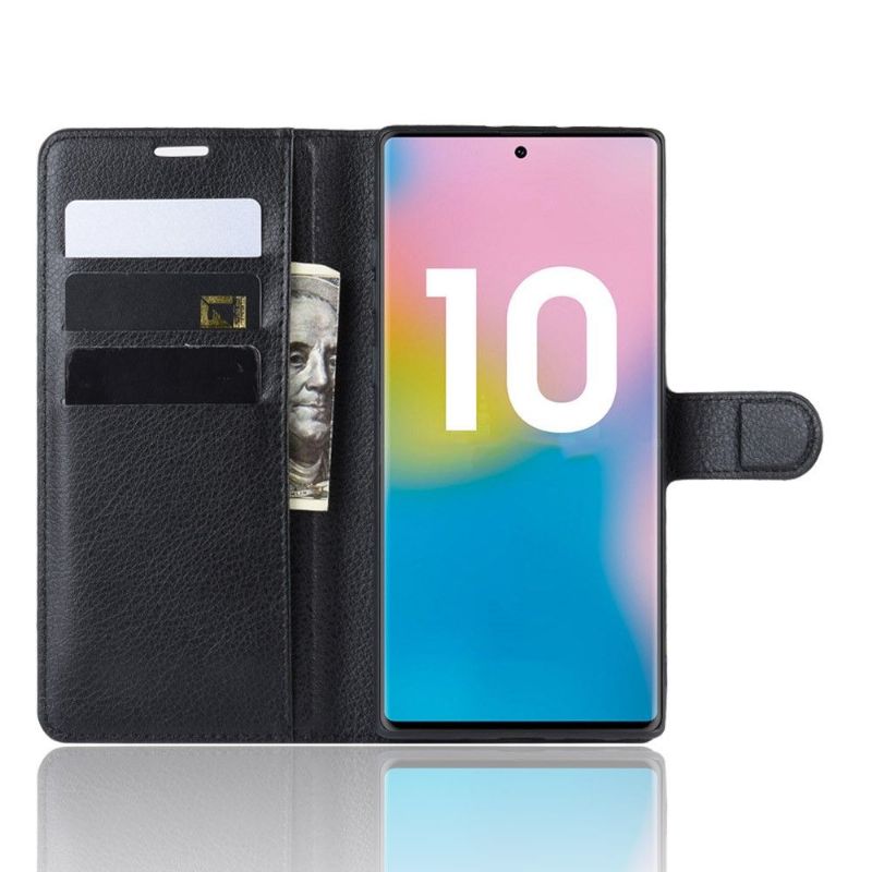 Kožené Pouzdro Na Samsung Galaxy Note 10+ / Note 10+ 5G Peněženkové Pouzdro Styl Kůže