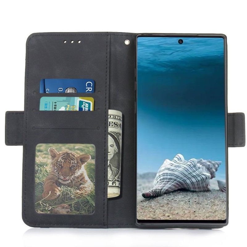 Kožené Pouzdro Na Samsung Galaxy Note 10+ / Note 10+ 5G Premium S Držitelem Karty