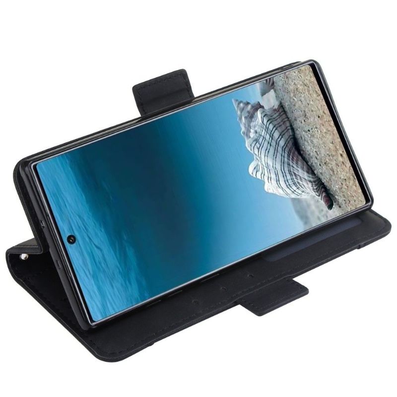 Kožené Pouzdro Na Samsung Galaxy Note 10+ / Note 10+ 5G Premium S Držitelem Karty