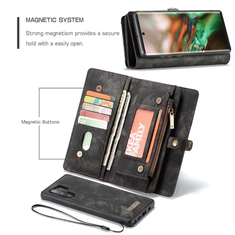 Kryt Flipové Pouzdro Na Samsung Galaxy Note 10+ / Note 10+ 5G 2v1 Magnetický