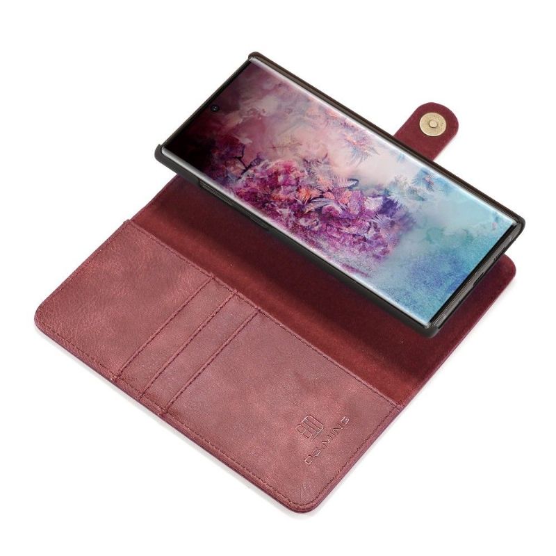 Kryt Flipové Pouzdro Na Samsung Galaxy Note 10+ / Note 10+ 5G Peněženkové Pouzdro S Odnímatelným Pláštěm