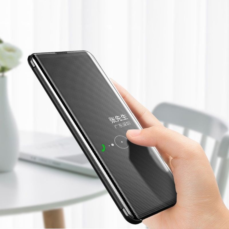 Kryt Na Samsung Galaxy Note 10+ / Note 10+ 5G Flipové Pouzdro Zrcadlový Efekt