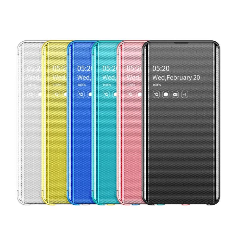 Kryt Na Samsung Galaxy Note 10+ / Note 10+ 5G Flipové Pouzdro Zrcadlový Efekt